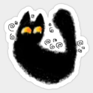 Excited Cat MS paint Sticker